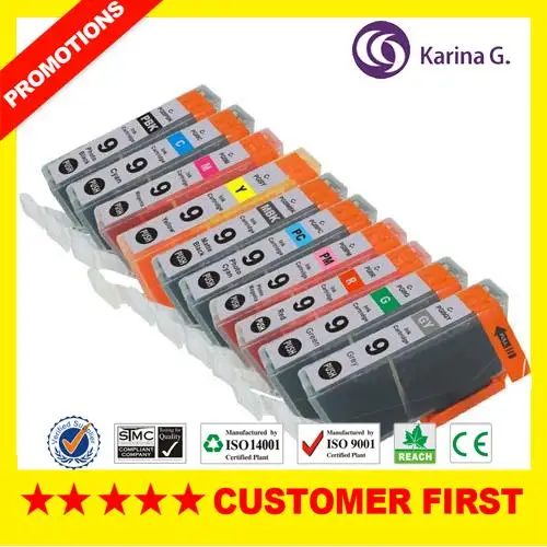 

Совместимые чернильные картриджи 10XPGI-9 для чернил принтера Canon Pro9500