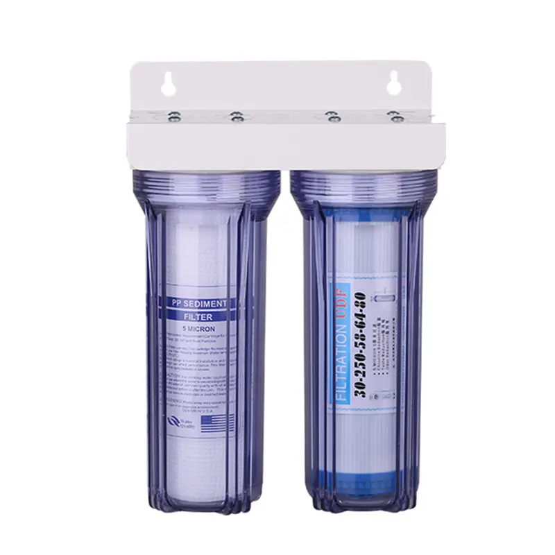 2 уровневый кухонный прямой очиститель питьевой воды предфильтрующий корпус PP