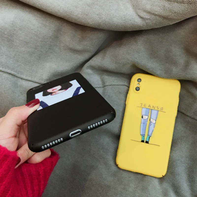 POBLU для iphone X Мода Cool Girl чехол телефона 6 S 7 8 Plus задняя крышка забавные джинсы с