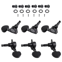 a set 6pcs chrome locked string tuning pegs key tuners machine heads for acoustic electric guitar lock schaller style