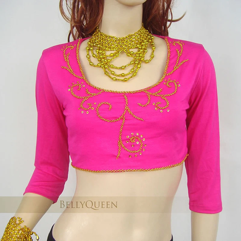 Женский костюм для танца живота бюстгальтер с блестками и бусинами топ жилет