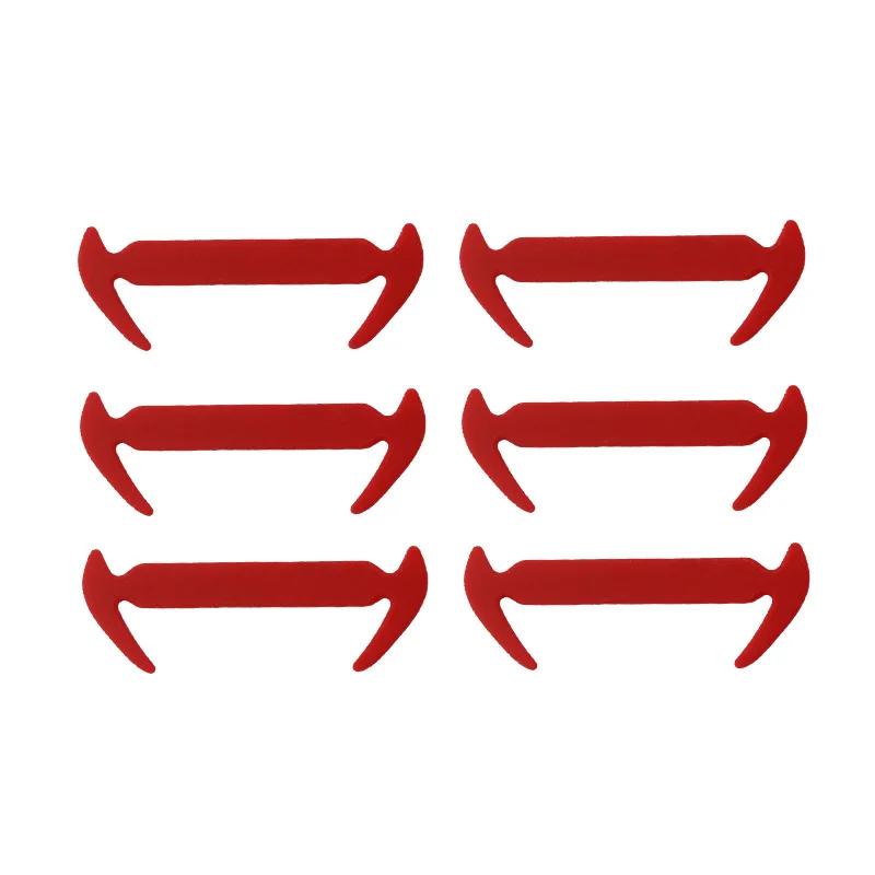 red Вялая Mog 12 шт./пакет модные силиконовые шнурки Спорт на открытом воздухе обувь спортивная без завязок; эластичные кроссовки подходят ремешок ленивый Для мужчин женская обувь кружево WZ03 - Цвет: red