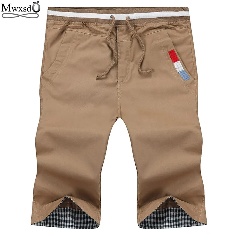 Мужские повседневные хлопковые шорты однотонные пляжные лето 2019|shorts men casual|cotton