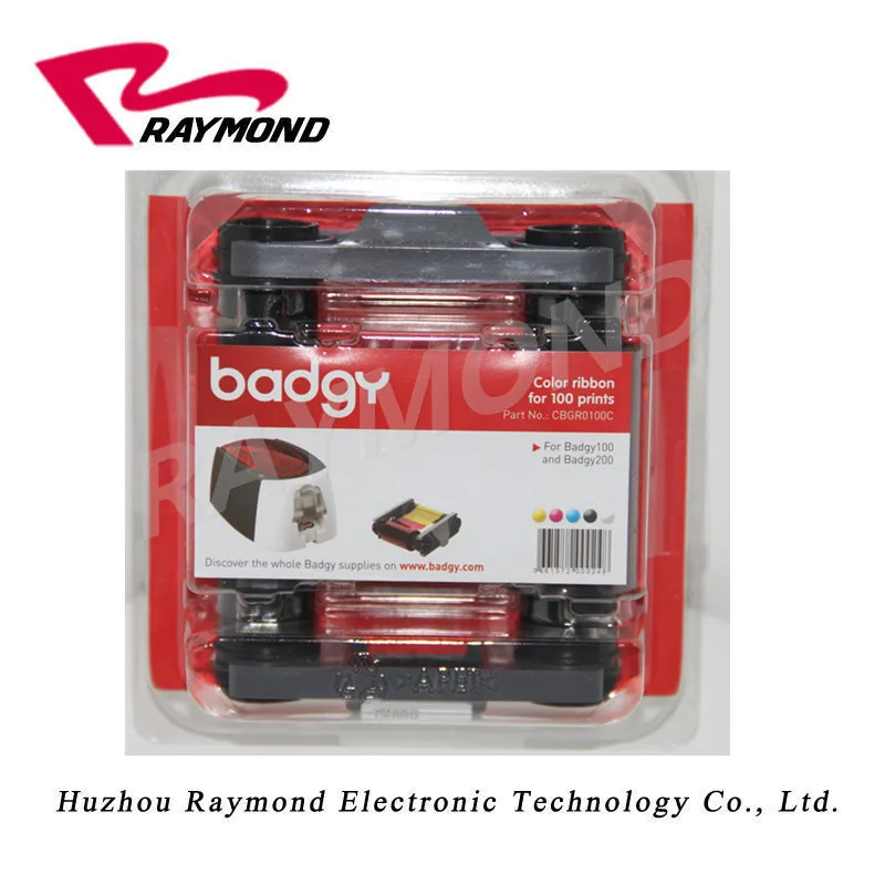 Оригинальный Evolis Badgy 200 принтер для карт YMCKO цветная лента-100 принтов Badgy100 CBGR0100C
