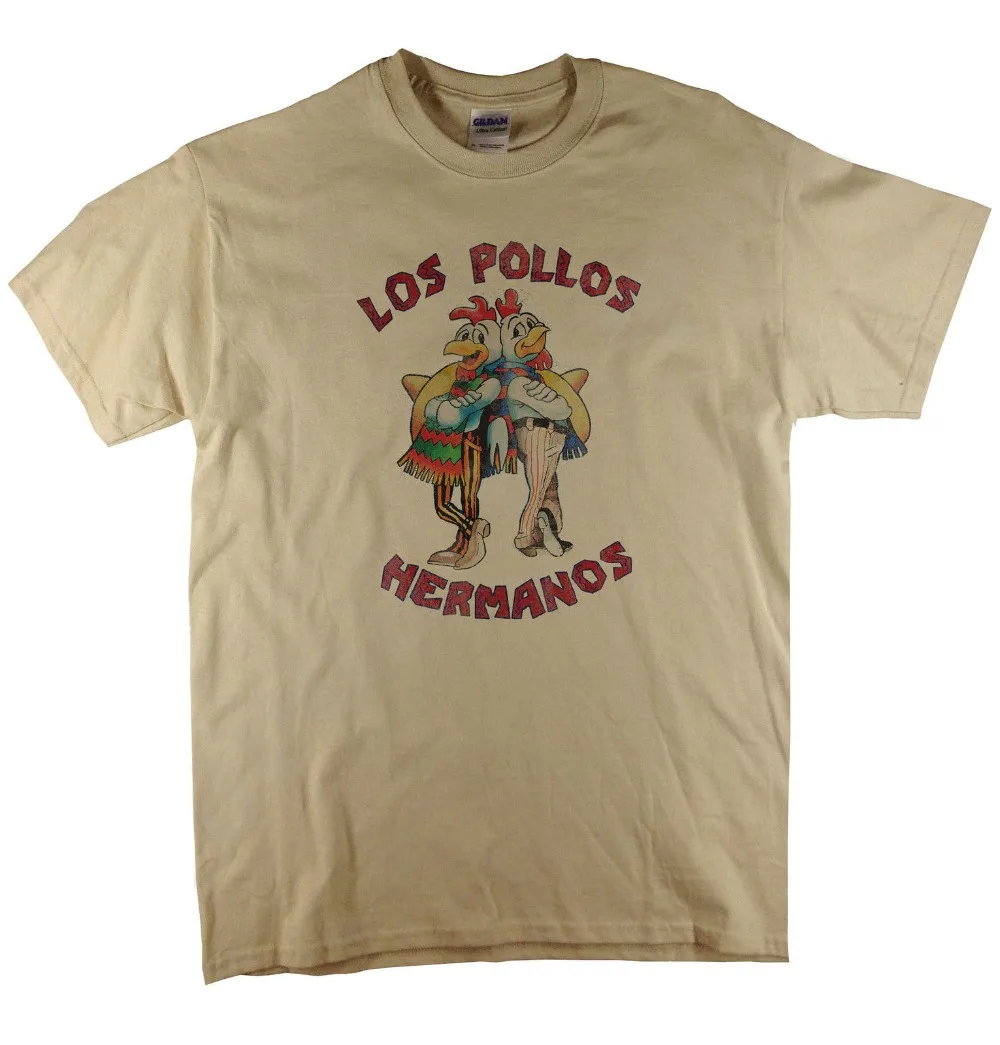 

Los Pollos Hermanos Chicken Diner Distressed Design New 2019 Cotton Short-Sleeve Summer Short Sleeves Cotton Custom T Shirts