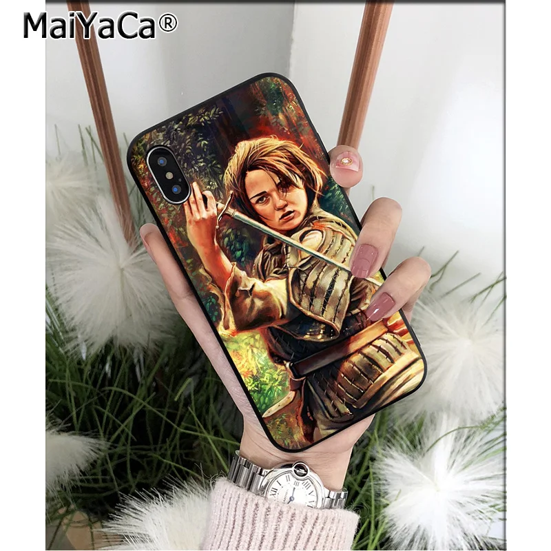 Высококачественный чехол для телефона MaiYaCa Game of Thrones Arya Stark Apple iPhone 8 7 6 6S Plus X XS MAX 5 5S