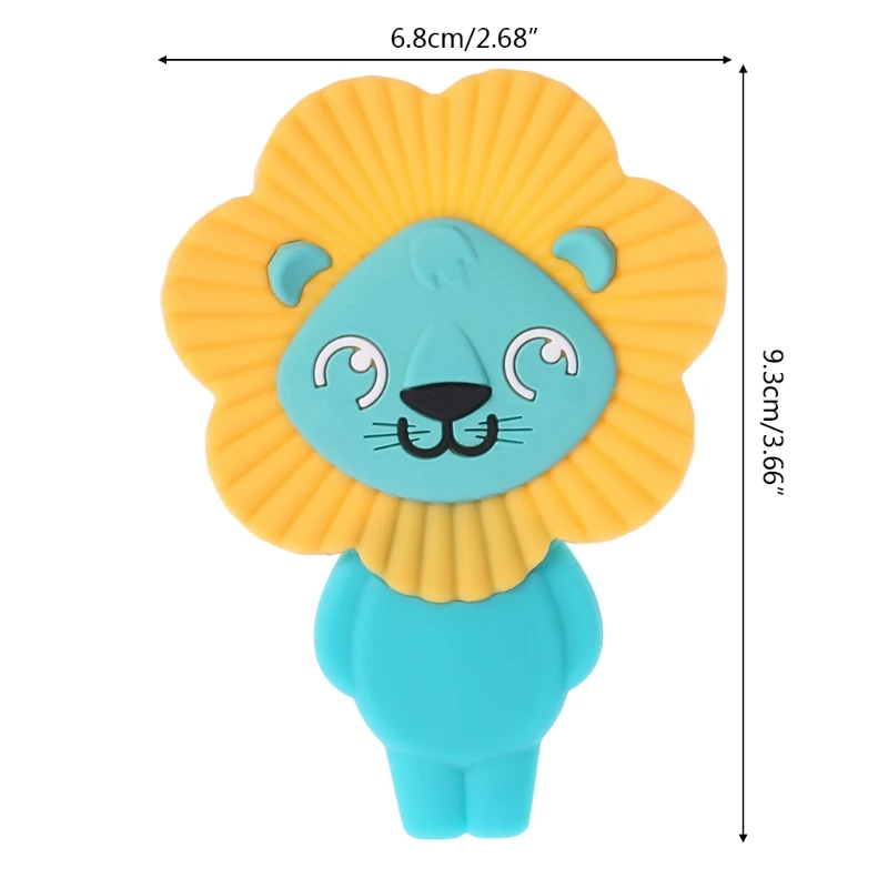 

Baby Teether Cute Lion Toys Teething Care Newborn Chew Silicone BPA Free Pendant