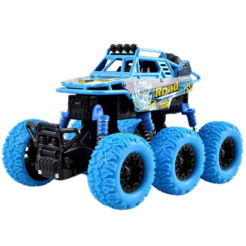 Blue Шестиколесный альпинистский автомобиль с шестиколесным приводом, игрушечный автомобиль для скалолазания по пересеченной местности - Цвет: Blue