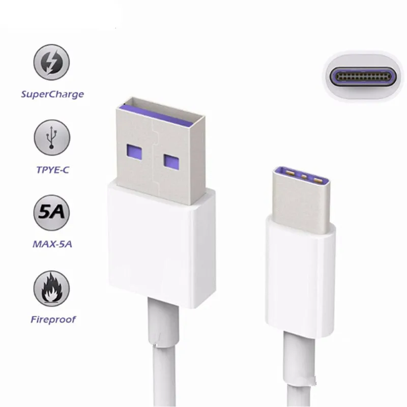 Кабель USB Type C 5A кабель для быстрой зарядки 3 1 Для Meizu 16XS 16S Pro Note 9 8 MOTO P40|Зарядные