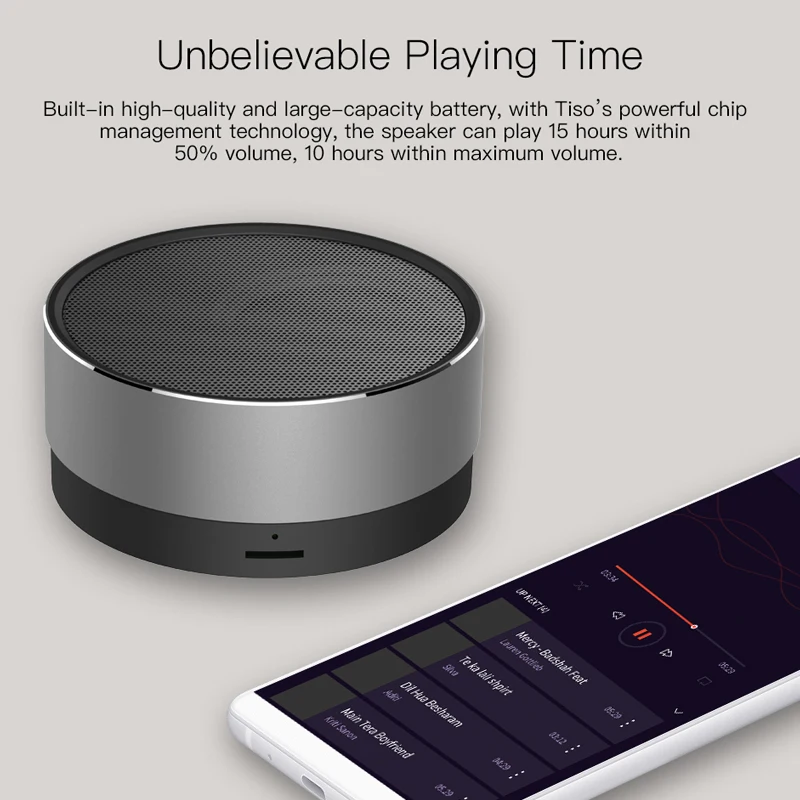 Беспроводной bluetooth-динамик Tiso T10 10-15 часов