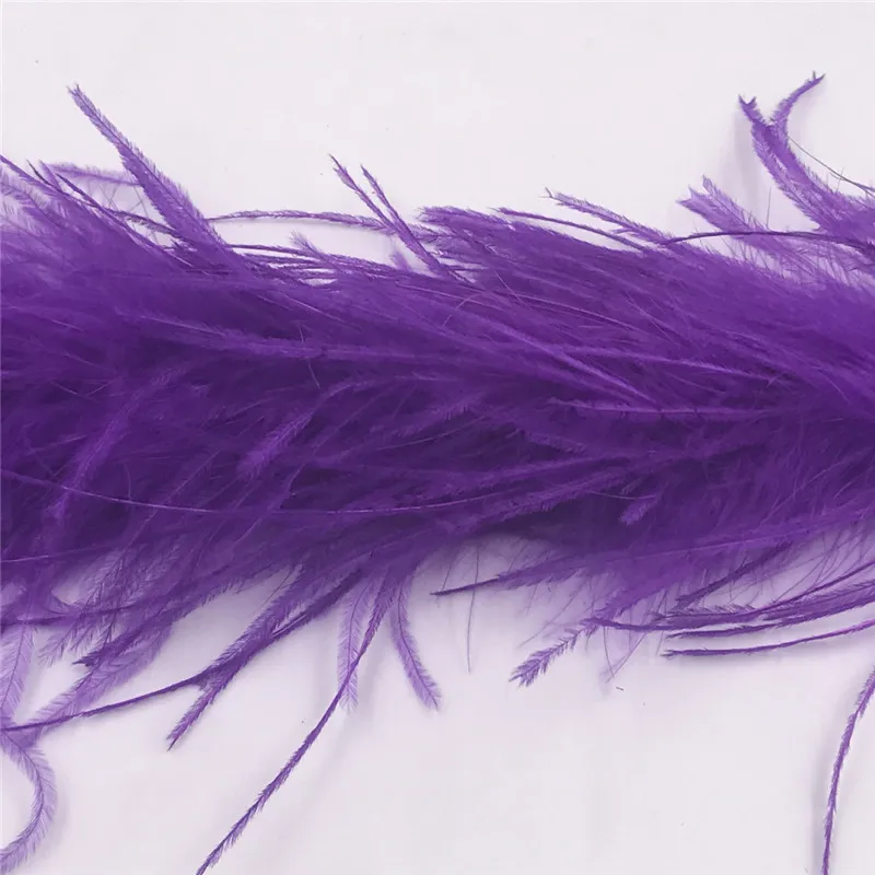 Красивые 2 м естественный фиолетовый страусовых перьев Boa качество пушистым боа