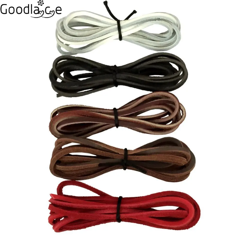 1 Peace of 3x3.5mm Rawhide Leather Shoelaces Shoestrings Boot Shoe Laces 240cm/94.5Inch