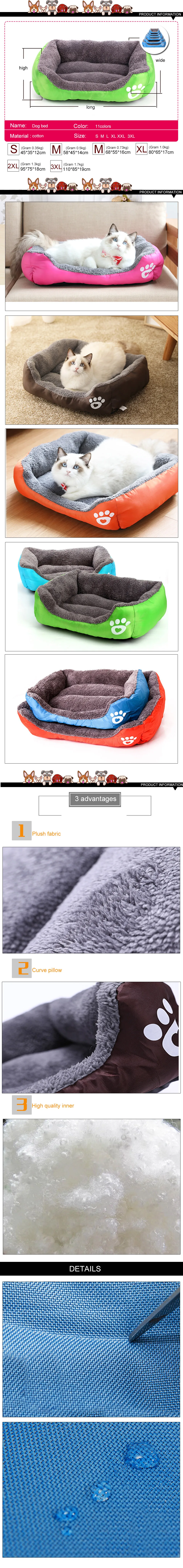 HEYPET кровать для кошек домик для домашних животных Мягкий PP Хлопок Коврик для кошек кровать для собак яркие зимние теплые мягкие водонепроницаемые подушки для щенков и кошек
