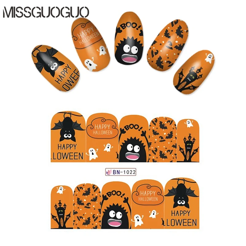 Nail Art Sticker Water Transfer Stickres decals For Halloween series Patterns Stickers Decals New Design | Красота и здоровье