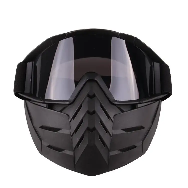 LumiParty Motocross Goggles Glasses Face Dust Mask with Detachable Motorcycle Mouth Filter goggles mask full frame r30