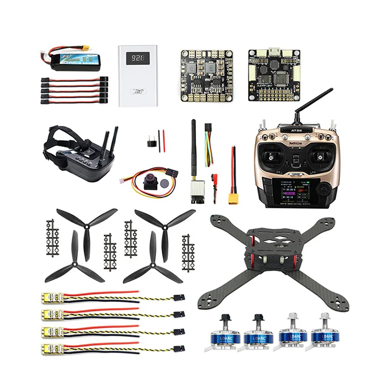 RTF Cam FPV TX RX DIY RC Drone Pro SP Racing F3 300 мм 2,4 г 10CH передатчик карбоновая рамка бесщеточная 700TVL камера с FPV дисплеем Квадрокоптер - Цвет: RTF Cam FPV TX RX
