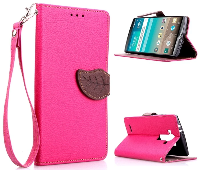 Slim livre de style PU cuir flip cas Housse etui coque case cover telephone couvercle For LG G4 Case smartphone |