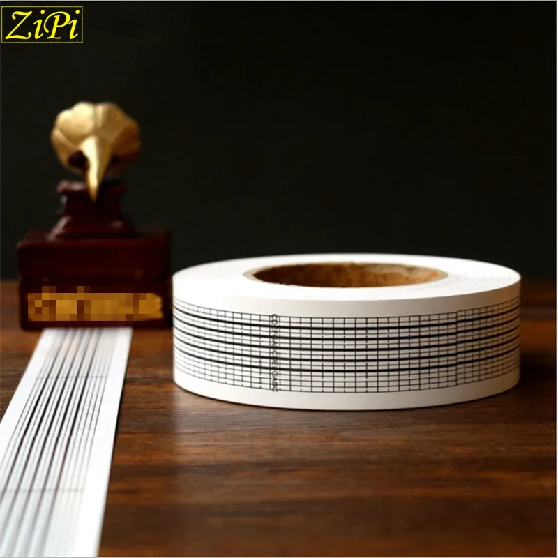 Zipi 50m DIY 15/30 оттенков ручная бумажная музыкальная шкатулка составьте ленту пустая