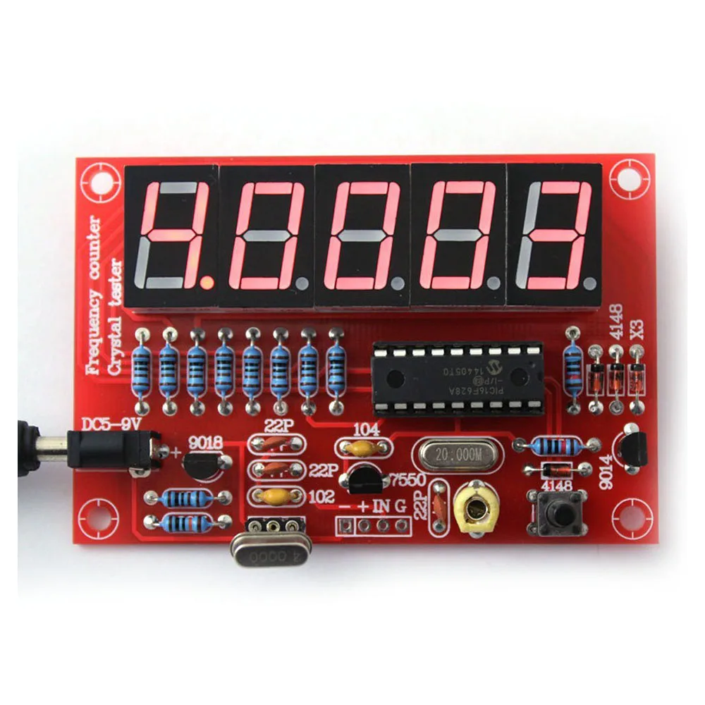 KSOL 50 МГц кварцевый генератор частоты тестеры счетчика DIY Kit 5 разрешение цифровой красный