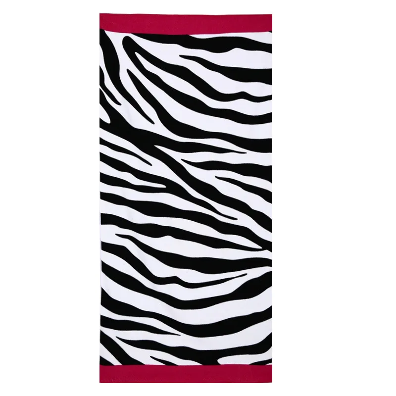 Zebra Большое пляжное полотенце поглотитель из микроволокна с печатным принтом Полотенца s, способный преодолевать Броды для взрослых, быстро сохнет, мочалки салфетки для бани халаты Ванна Полотенца подарки Toalla playa 150*70 см - Цвет: Zebra