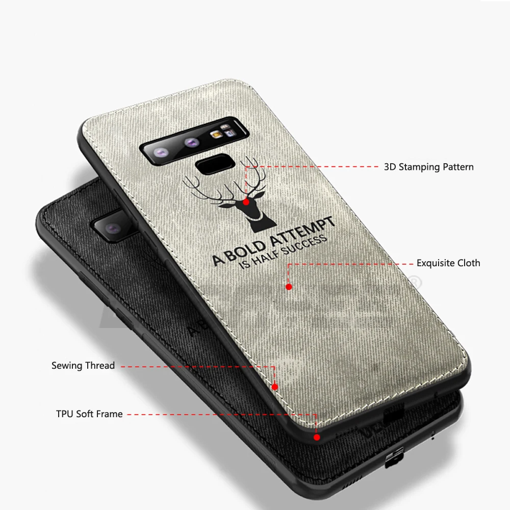 For Samsung Galaxy J4 J6 Plus DEER Patterned Cloth Cover for J8 J2 2018 J3 J5 J7 Pro 2017 Prime Case Soft |