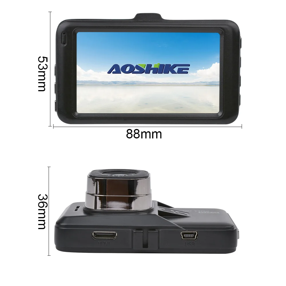 AOSHIKE 3 дюймовый Сенсорное поле, цинковый сплав HD 720P 480P автомобильный Зеркало заднего вида Регистраторы одной записи Дисплей Видеорегистраторы для автомобилей автомобиля Камера на тонкопленочных транзисторах на тонкоплёночных транзисторах ЖК-дисплей