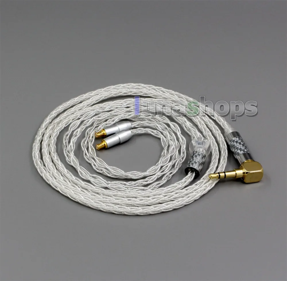 LN006338 XLR сбалансированный 3,5 мм 2,5 мм 8 ядер посеребренный кабель для наушников для FOSTEX TH900 MKII MK2 TH909 TR-X00 TH600 TH610