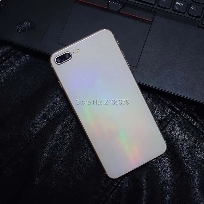 Для Apple iPhone XS Max XR X 6 6s 7 8 Plus полное покрытие наклейка градиент Аврора чистая