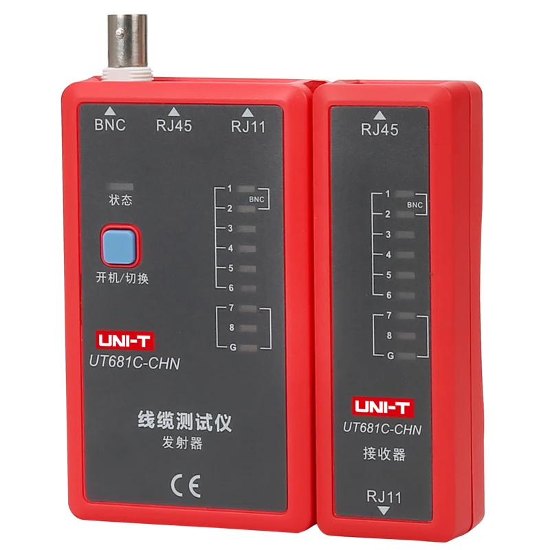 Кабельный тестер UNI T UT681C RJ45 RJ11 BNC lan автоматический светодиодный сетевого кабеля