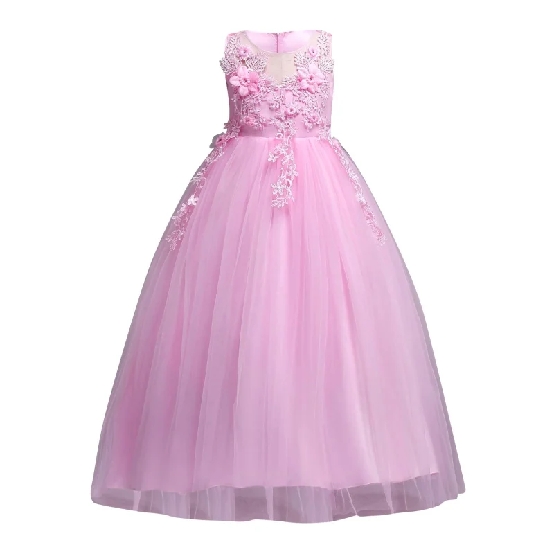 Girl Princess Dress Elegant Party Formal Vestido Children Birthday Girls Dresses party and wedding High Quality Mesh | Детская одежда и