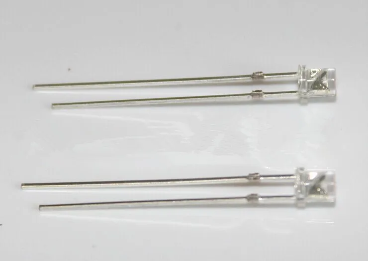 F3 / 3mm flat head / with side, long-legged, white hair pink 655-660nm, line-emitting diode LED Light Bead  lamp beads