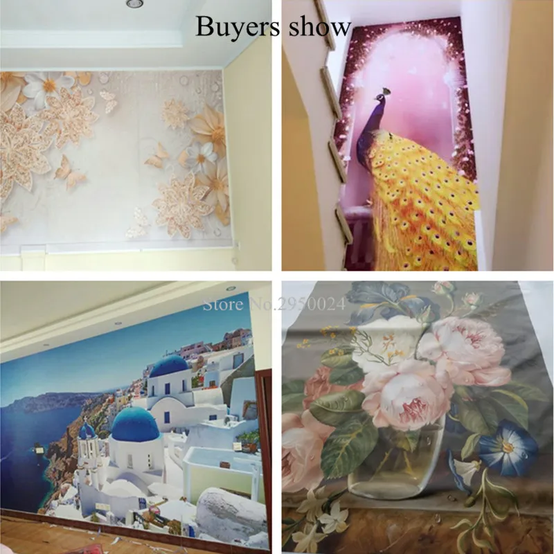 

Custom Photo Wallpaper 3D Mural Wall Stickers Aesthetic Light Luxury Flowers European Style 3d TV Backdrop papel de parede