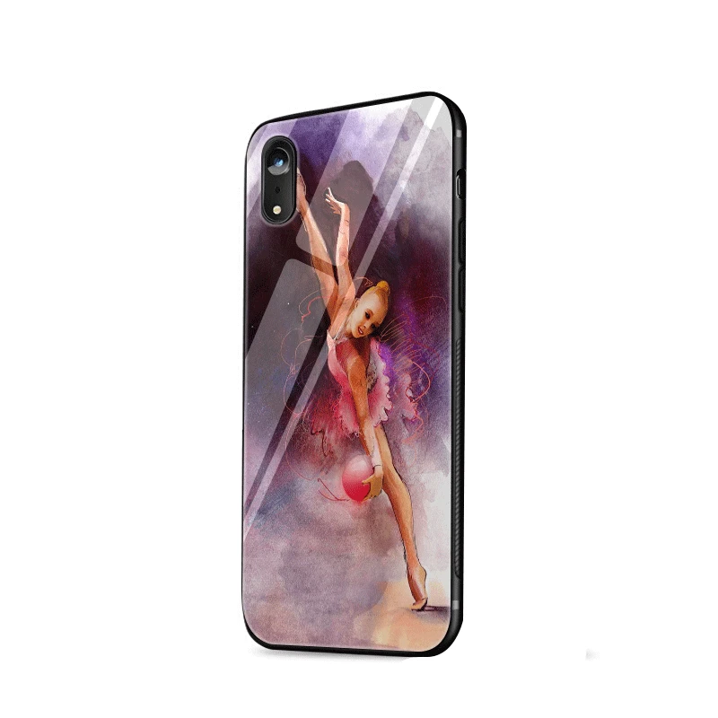 Чехол из закаленного стекла для iPhone 6 6s 7 8 Plus 5 5S SE X XS XR Max чехол гимнастики масляной