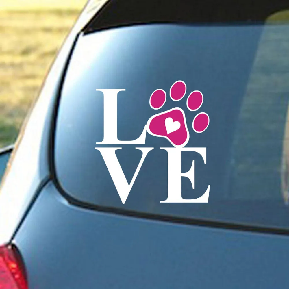 1 шт универсальных машин стен в форме сердца с рисунком собачьей лапы детская