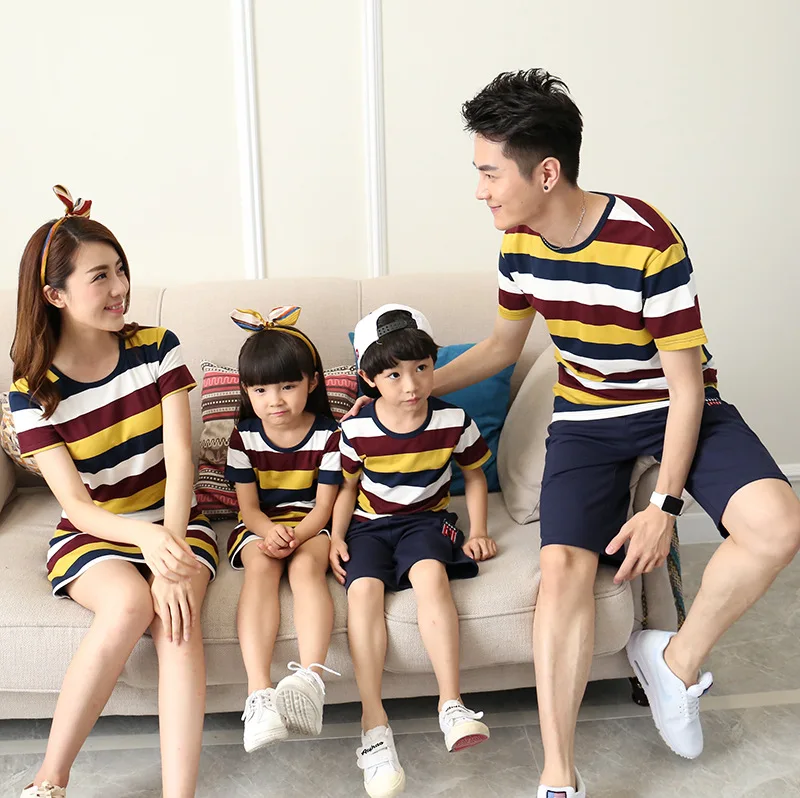 Preax/Детские футболки для мамы и дочки Платье Одежда Новинка всей семьи Модная