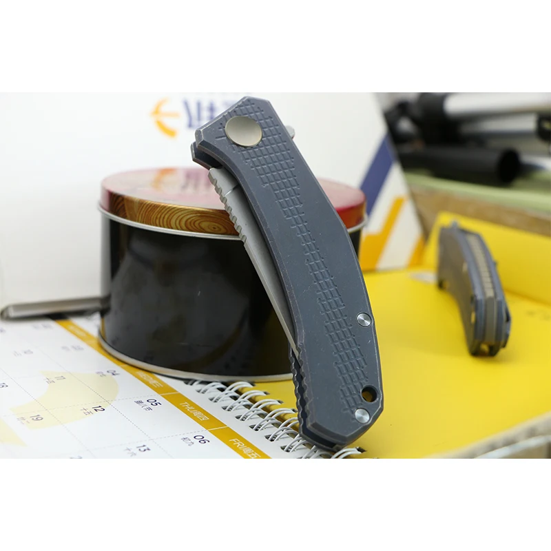 

Green thorn JEANS Flipper folding knife m390 steel TC4 Titanium handle outdoor camping hunting pocket kitchen knives EDC tools