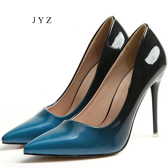 2017 Новая мода Женские Высокий каблук Туфли-лодочки с острым носком на платформе