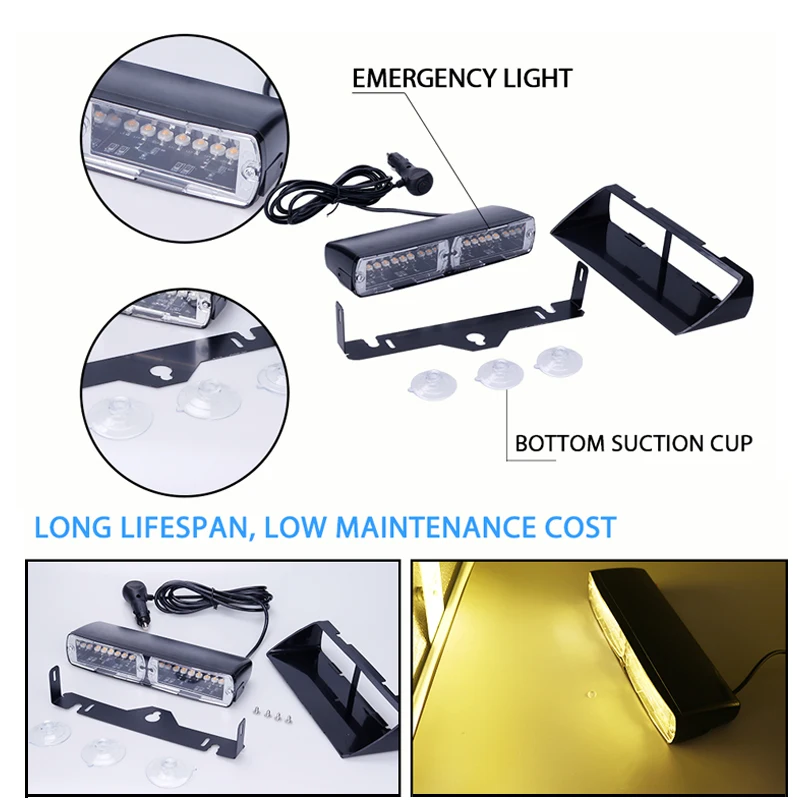 16 светодиодных стробоскопических полицейских огней аварийная вспышка