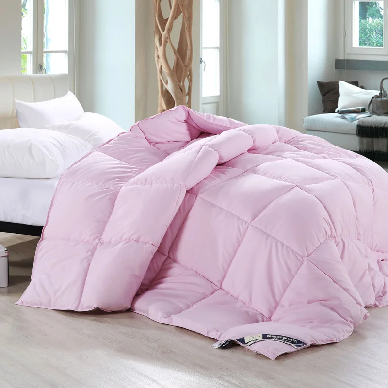 100% белое теплое осенне зимнее одеяло из гусиного пуха размер King пододеяльник