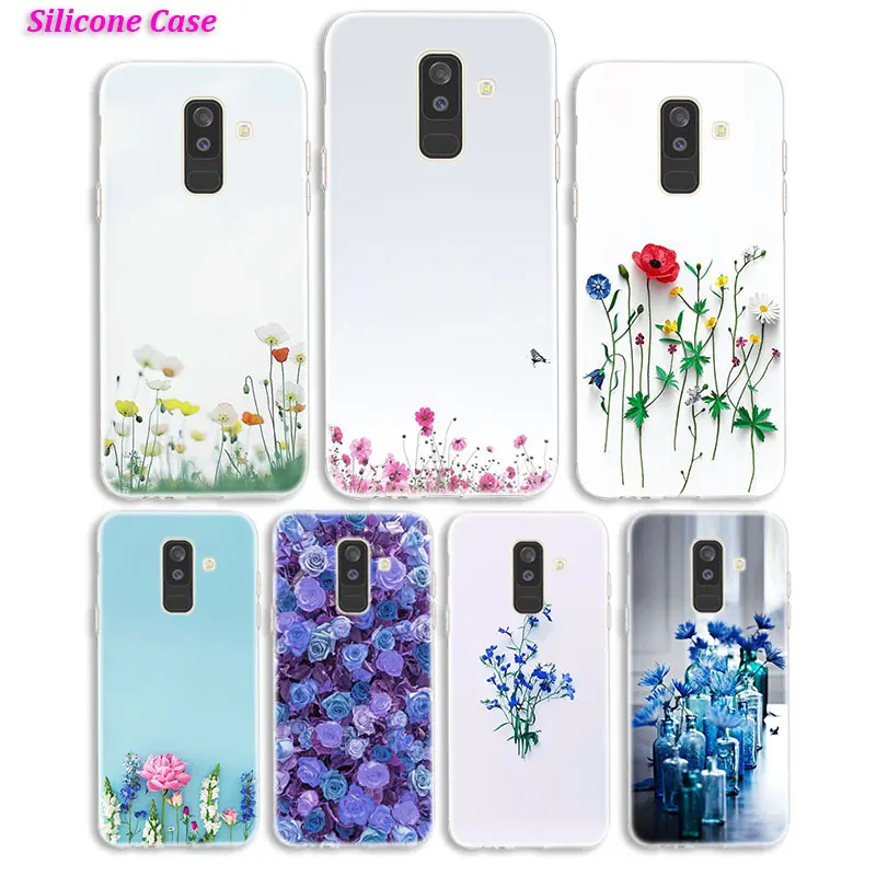 Силиконовый чехол для телефона простой с лавандовыми цветами Samsung Galaxy A8S A6S A9 A8 Star