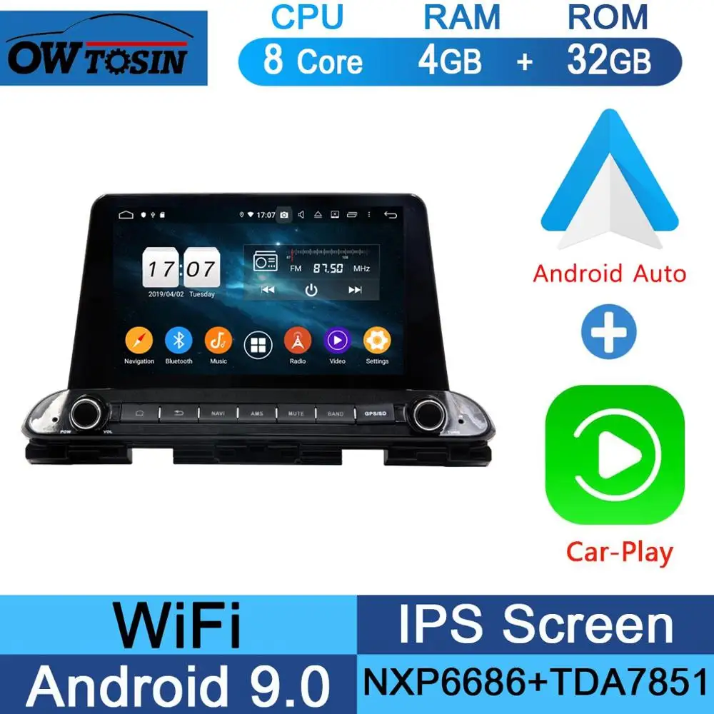 " ips 8Core 4G+ 64G Android 9,0 автомобильный DVD мультимедийный плеер для Kia Cerato Forte gps навигация радио попугай BT CarPlay - Цвет: 32G CarPlay Android