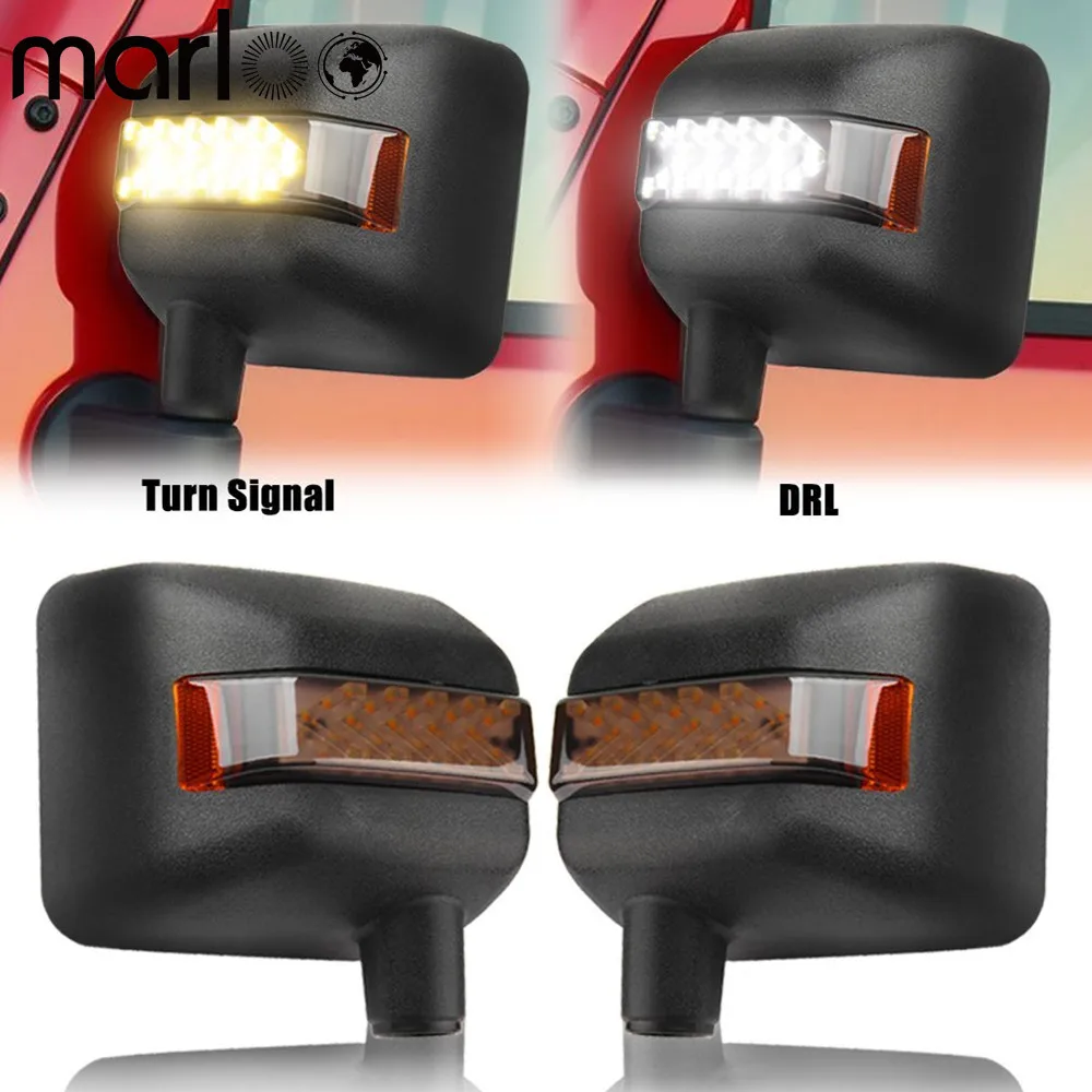 

Off-Road LED Side Mirror Cover Lights For Jeep Wrangler JK 2007-2018 Side Mirror LED Lights Arrows Turn Signal