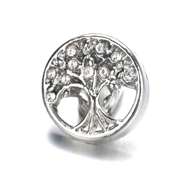 

10pcs/lot Tree of Life Snap Button Jewelry Mixed Colors Metal 12mm Snap Buttons fit Snap Bracelet Bangles women Jewelry 011615