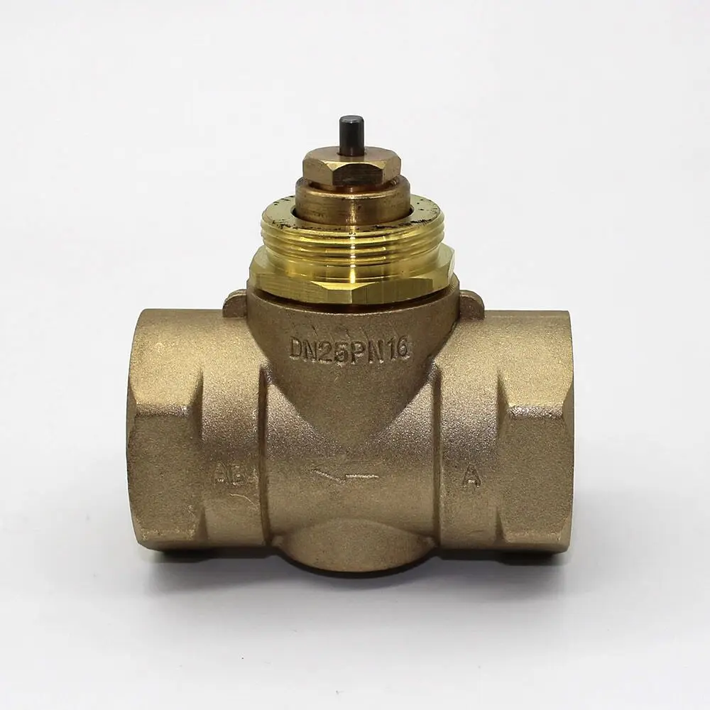 Латунный двухсторонний клапан DN25 Электрический термопривод M30 x 1 5 для