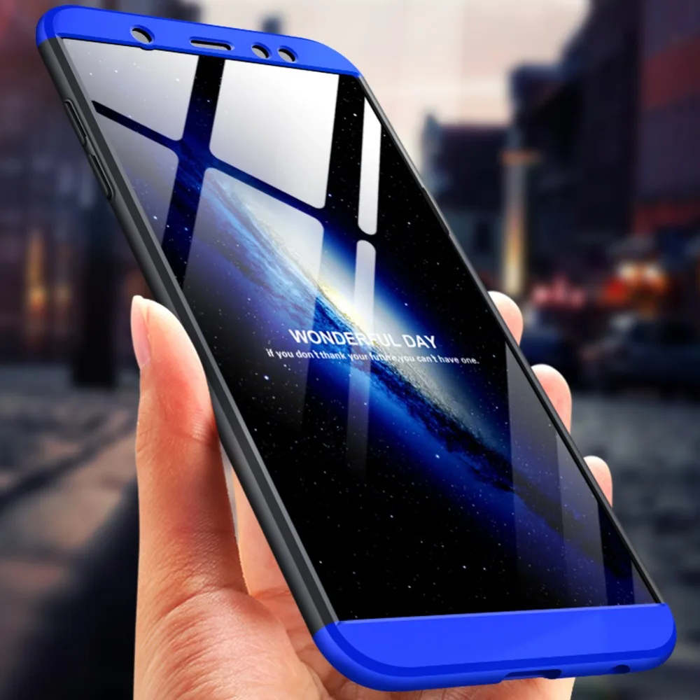 Для Galaxy A6 360 градусов Полная защита Жесткий ПК Противоударный матовый чехол для samsung Galaxy A6 Plus A6 A6+ A 6 A6plus