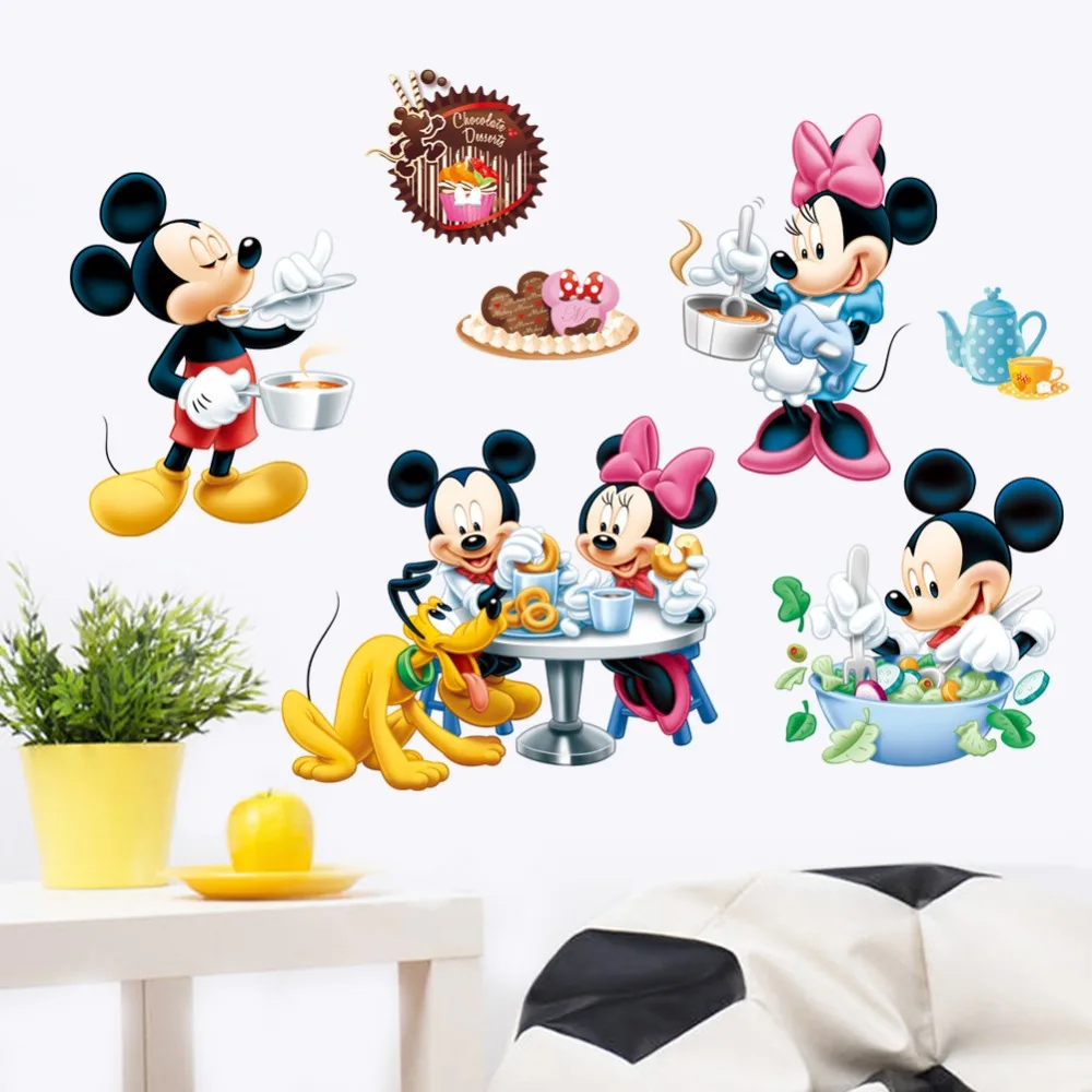 Наклейка Микки Маус Disney декоративная мультяшная картина для детской комнаты