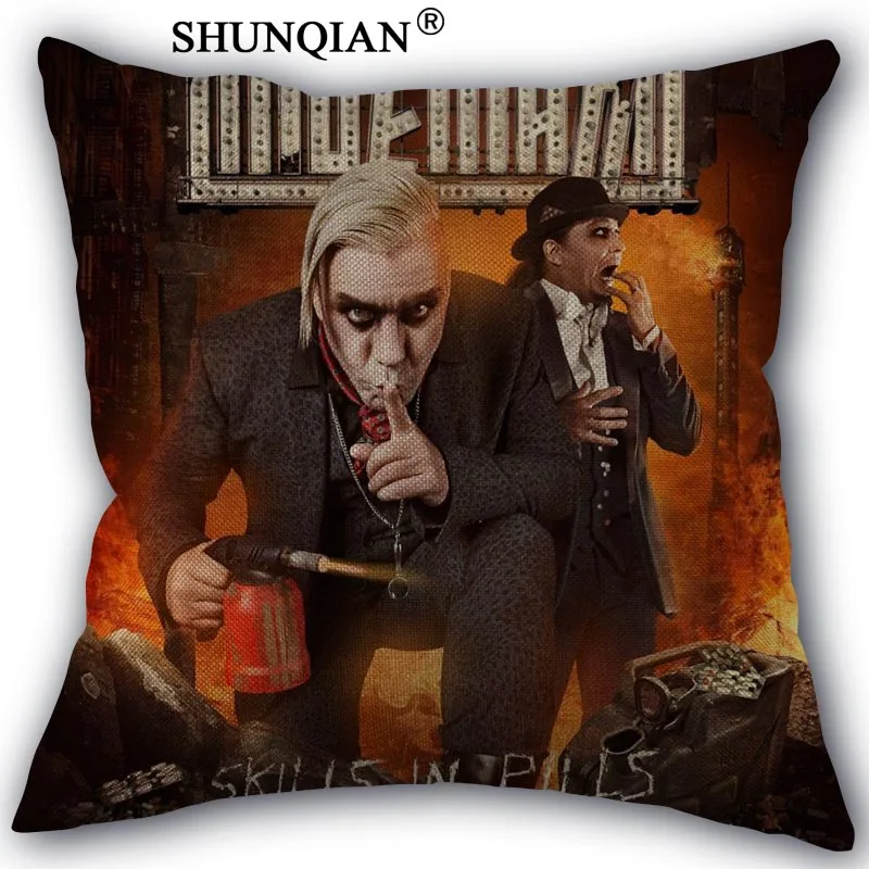 Новое поступление lindemann заказной хлопковый Чехол на подушку с застежкой-молнией на заказ Чехол на подушку большого размера на заказ Ваш образ в подарок
