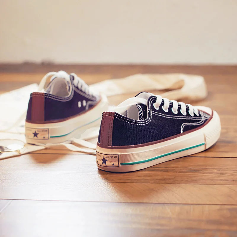 Новая женская парусиновая обувь двухцветная Классическая 2019 г. Zapatos De Mujer
