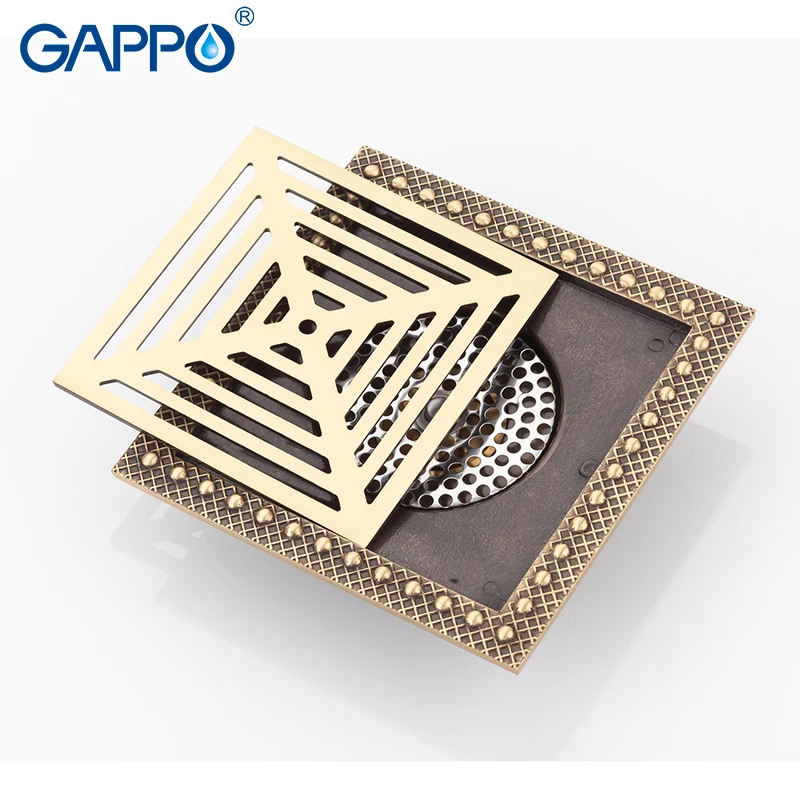 GAPPO дренаж душевой сток в полу напольная крышка античная латунь хромированные