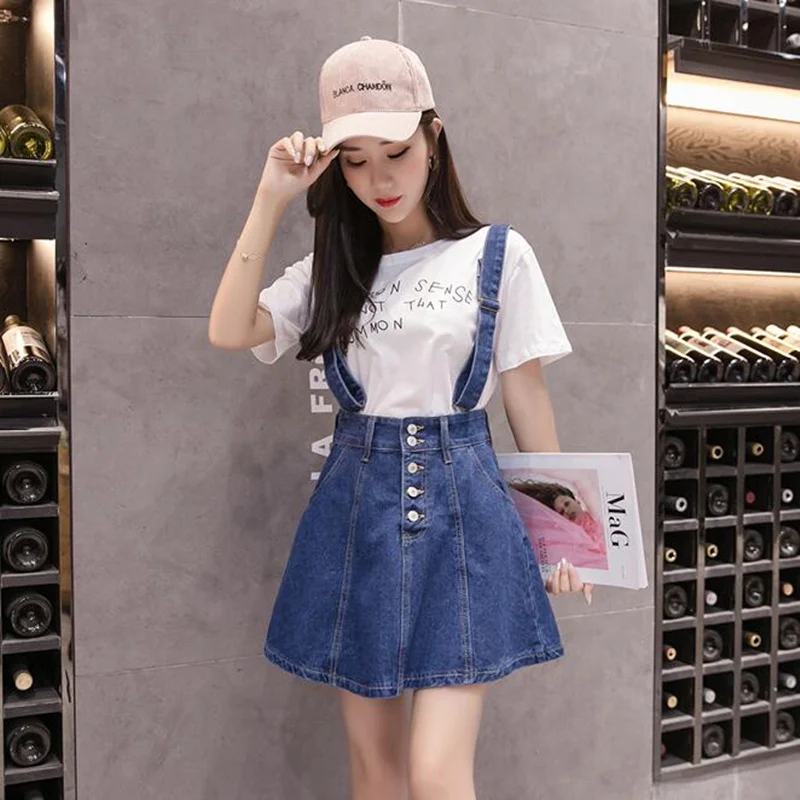 Женская джинсовая юбка в Корейском стиле летняя винтажная Harajuku Ulzzang 90 х годов с